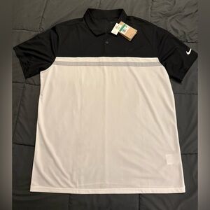 Nike DriFit Disney Park Mickey Mouse Black & White Polo Shirt XL NEW w/ Tag